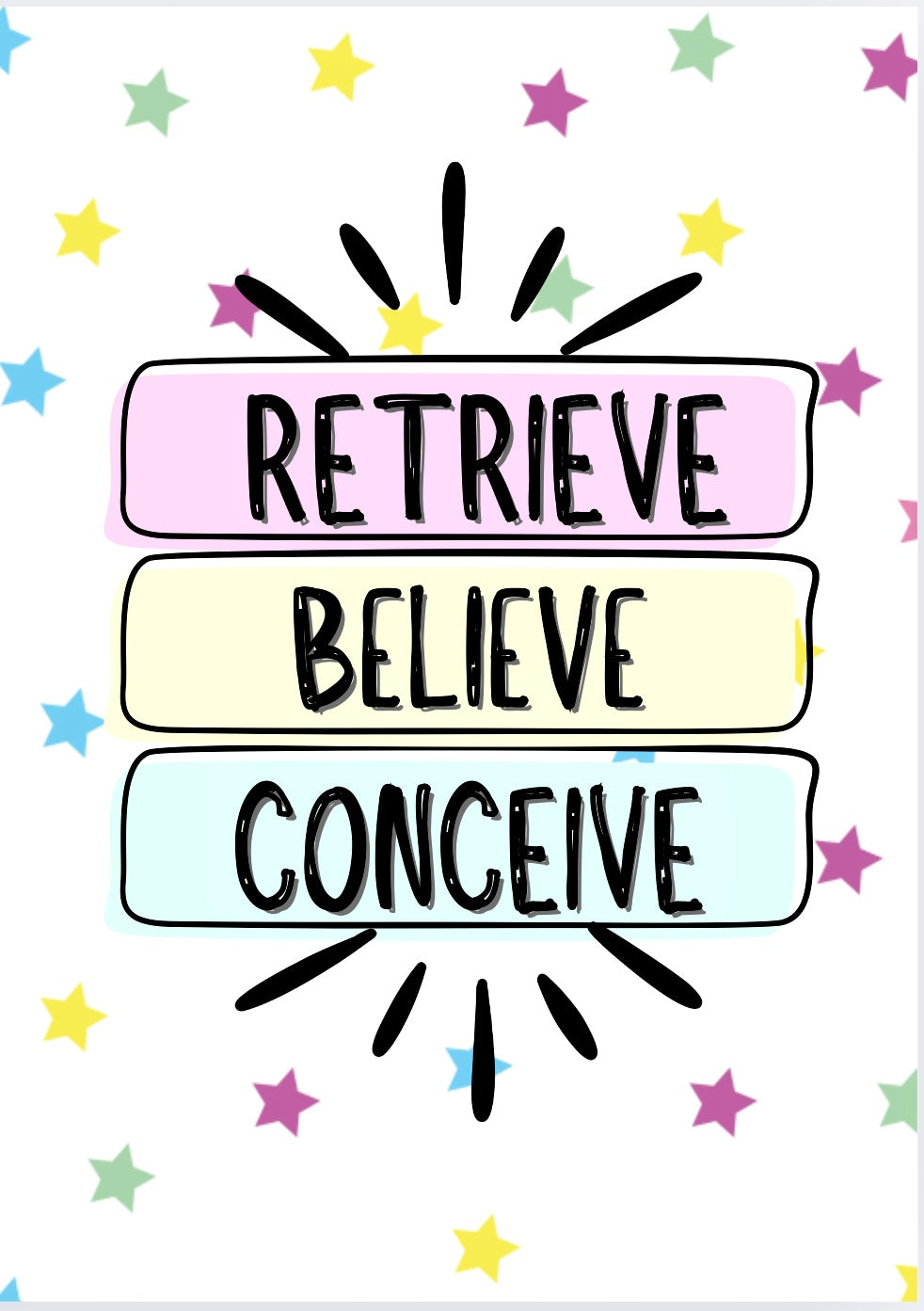Retrieve Believe Conceive -  Greeting Card