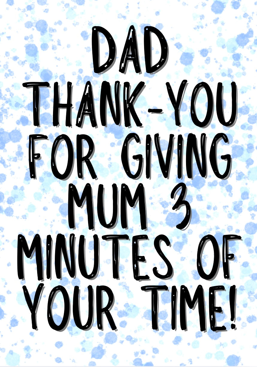 3 Minutes - Greeting Card