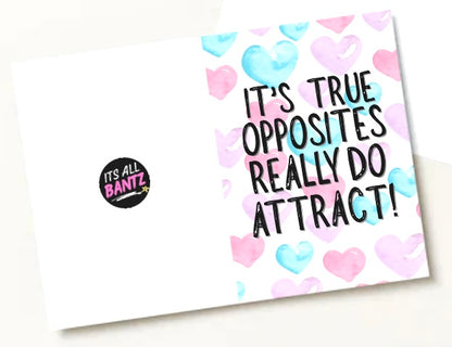 Opposites Attract - Greeting Card