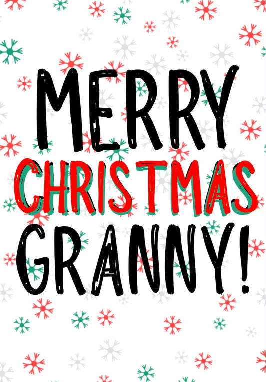 Merry Christmas Granny -  Greeting Card