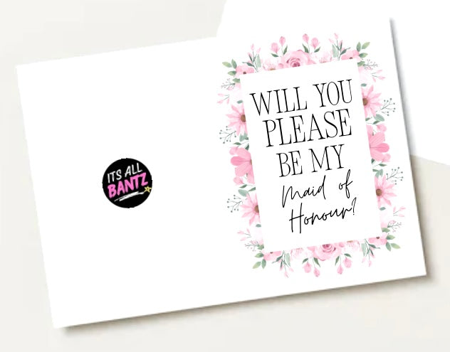 Be My Maid of Honour? -  Greeting Card