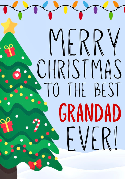 Merry Christmas Grandad -  Greeting Card