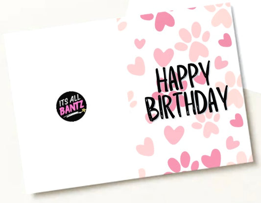 Happy Birthday Cat -  Greeting Card
