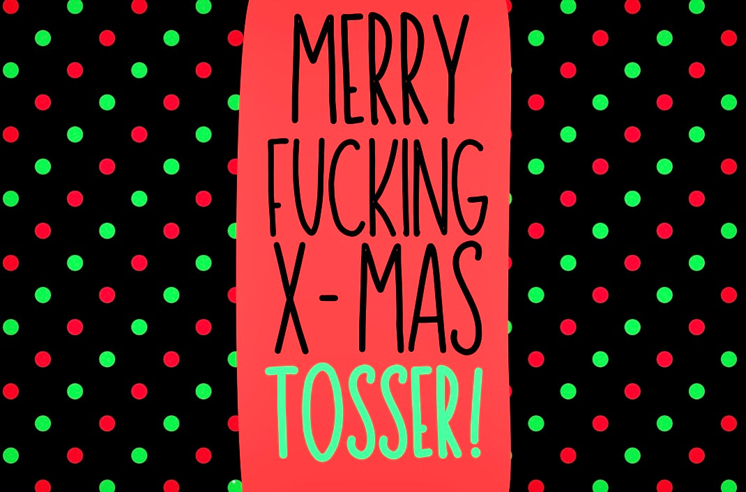 Merry Xmas Tosser - Wine Bottle Label