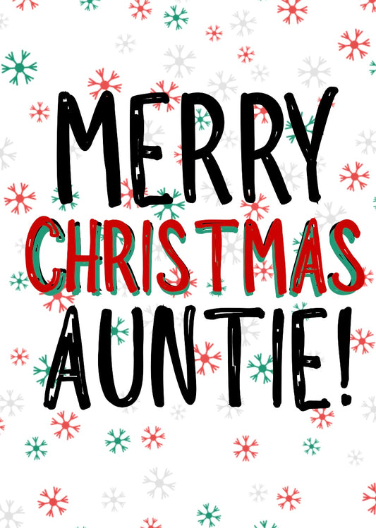 Merry Christmas Auntie -  Greeting Card