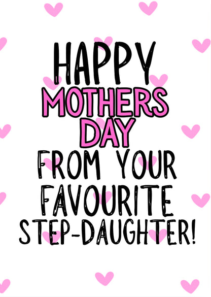 Favourite Step Daughter - Greeting Card