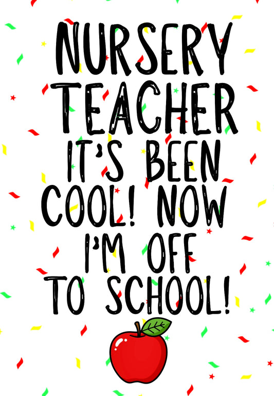 Cool, Off To School -  Greeting Card