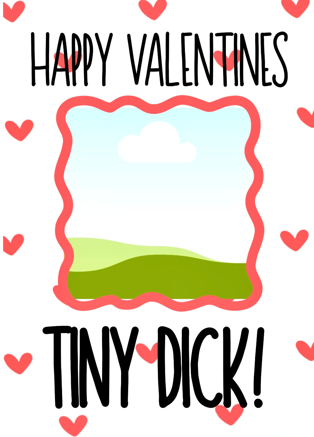Valentines Tiny Dick - Greeting Card