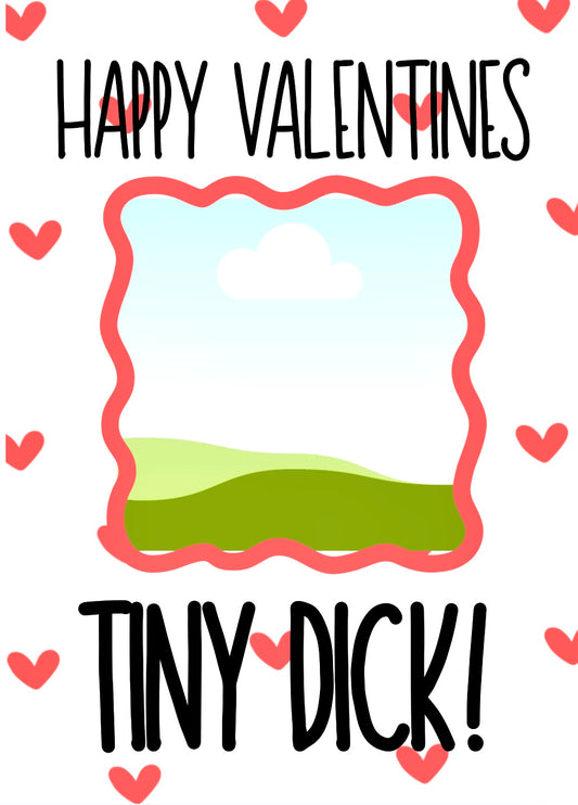 Valentines Tiny Dick - Greeting Card