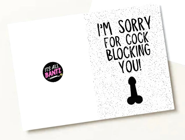 Cock Blocked -  Greeting Card