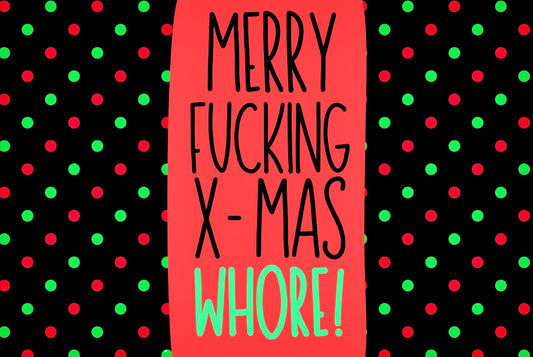 Merry Xmas Whore - Wine Bottle Label