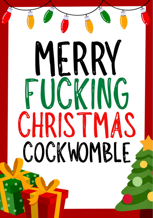 Christmas Cockwomble -  Greeting Card