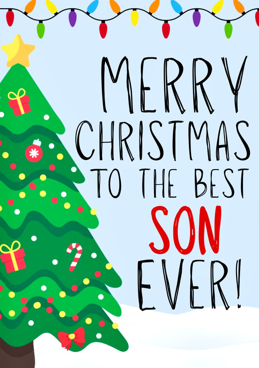 Merry Christmas Son -  Greeting Card