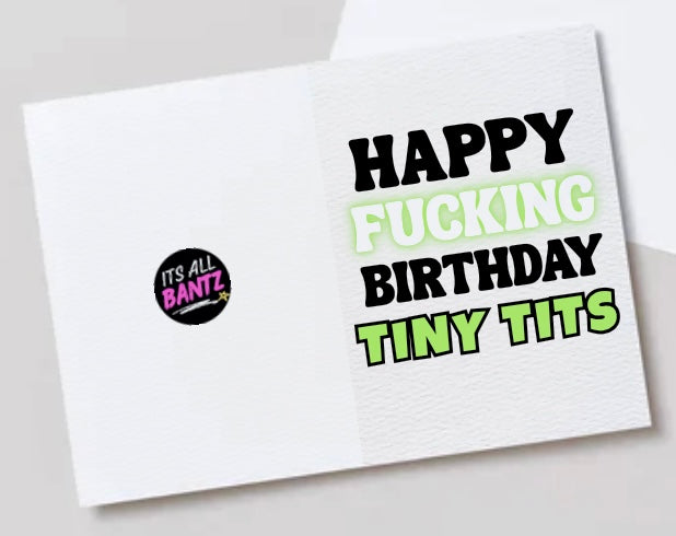 Happy Birthday Tiny Tits - Card