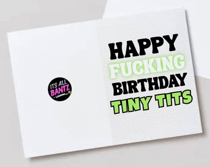 Happy Birthday Tiny Tits - Card