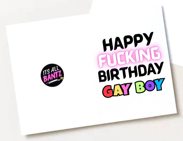 Happy Birthday Gay Boy - Card