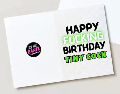 Happy Birthday Tiny Cock - Card