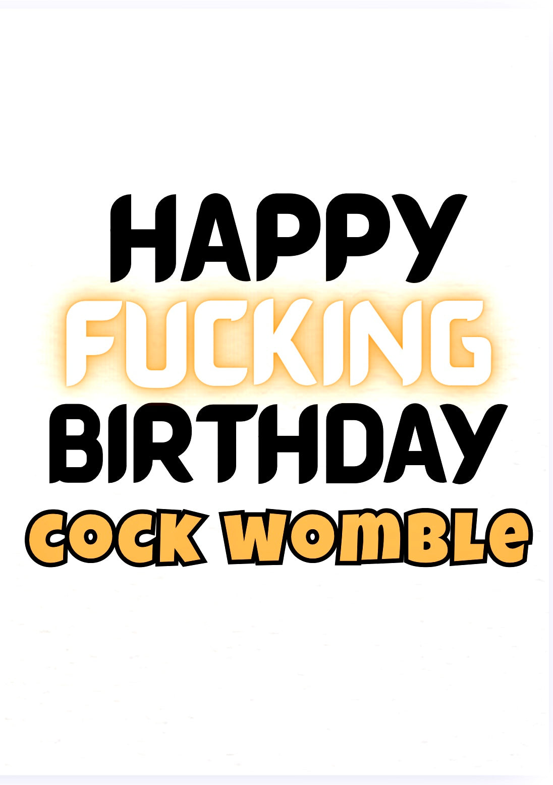 Happy Birthday Cock Womble - Card